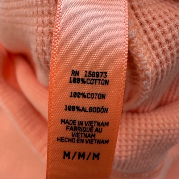 SKIMS Waffle Straight Leg Pant - Bright Peach - Picture 9 of 10